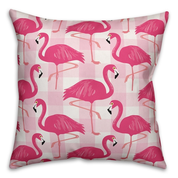 Pink Buffalo Check Flamingo Outdoor 