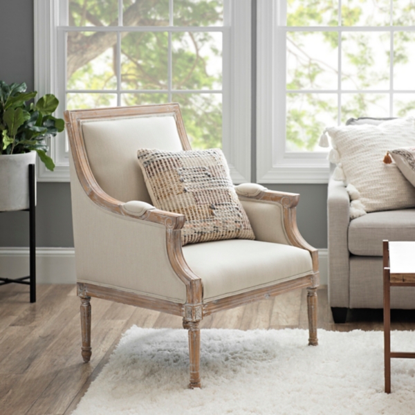 cream chairs living room