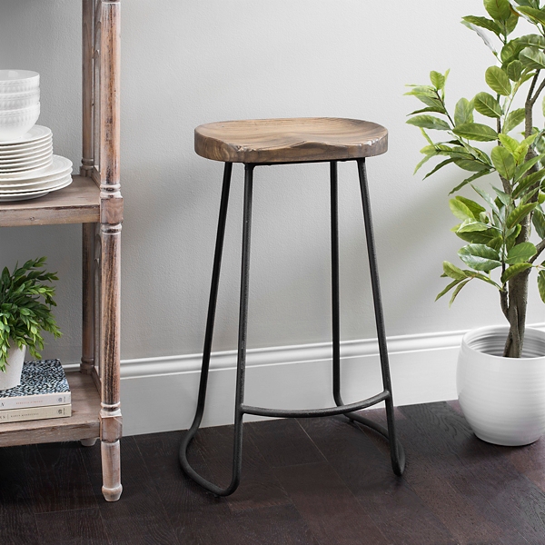 Backless Molded Wood Seat Bar Stool Kirklands Home