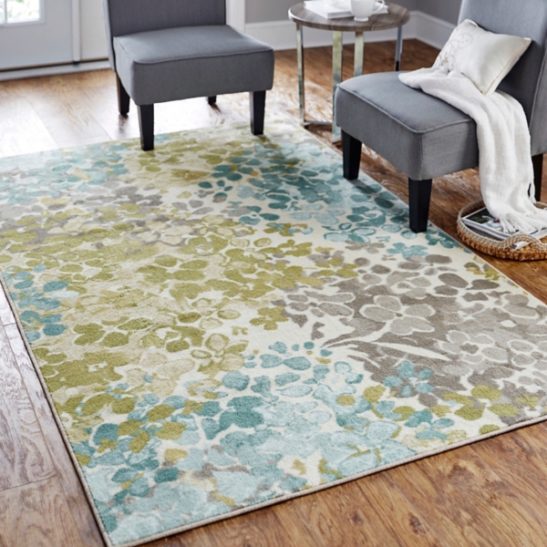 Lovely square accent rugs Aqua And Green Radiance Accent Rug Kirklands