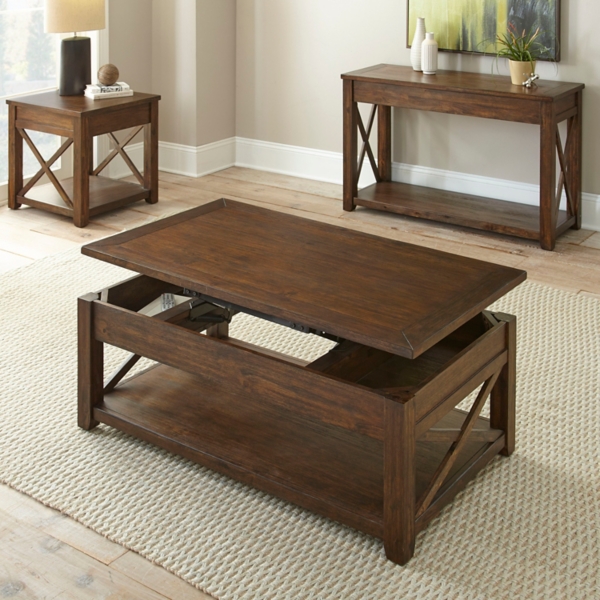 Leyton Lift Top Coffee Table With Casters Kirklands