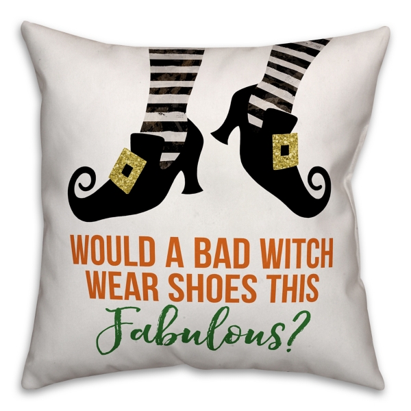 Witch Shoes Reversible Halloween Pillow Kirklands Home