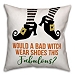 Witch Shoes Reversible Halloween Pillow