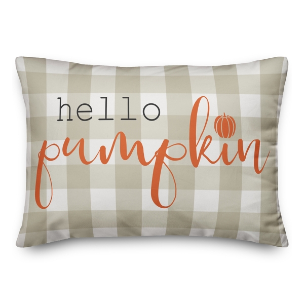 Hello 2024 pumpkin pillow