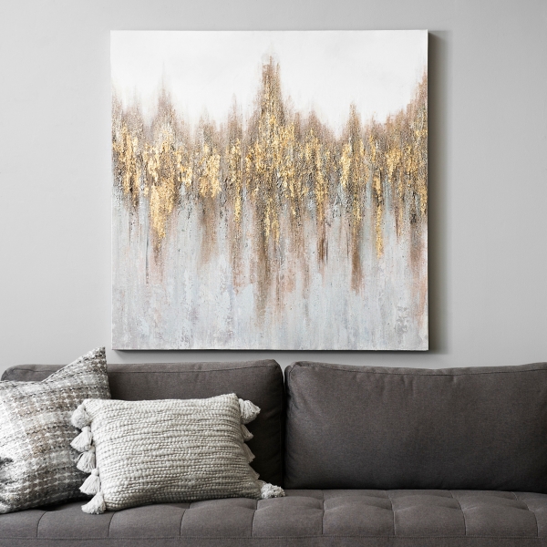 Gold And Bronze Abstract Canvas Art Print Kirklands