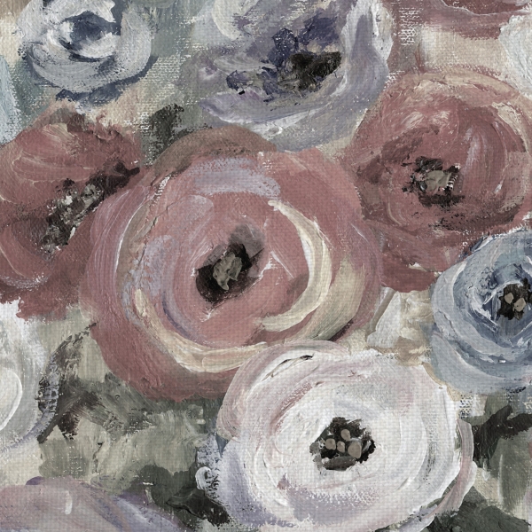 Soft Bottles and Blooms Canvas Art Print