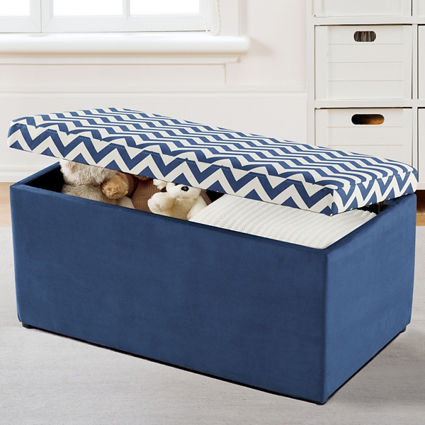 navy blue toy chest