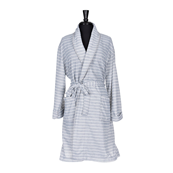 Gray Stripe Jersey Knit Robe Kirklands Home