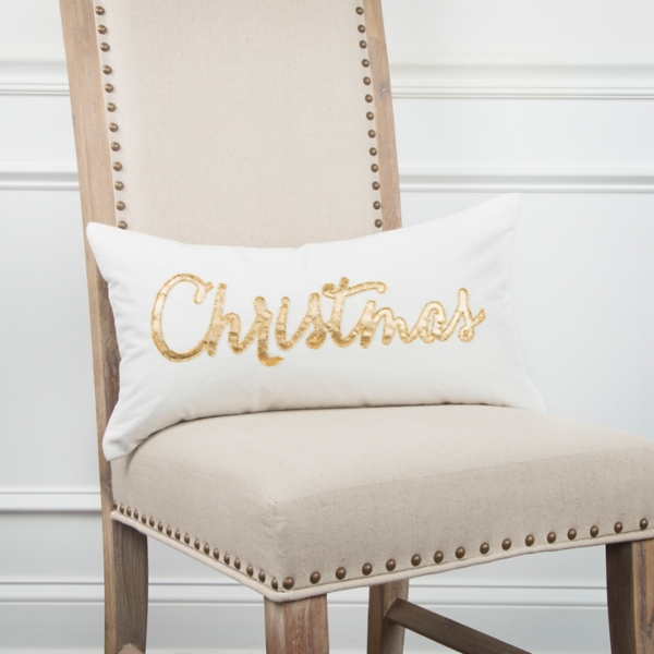 Gold christmas outlet pillows