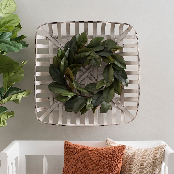 White Tobacco Basket, 29 in. Kirklands Home