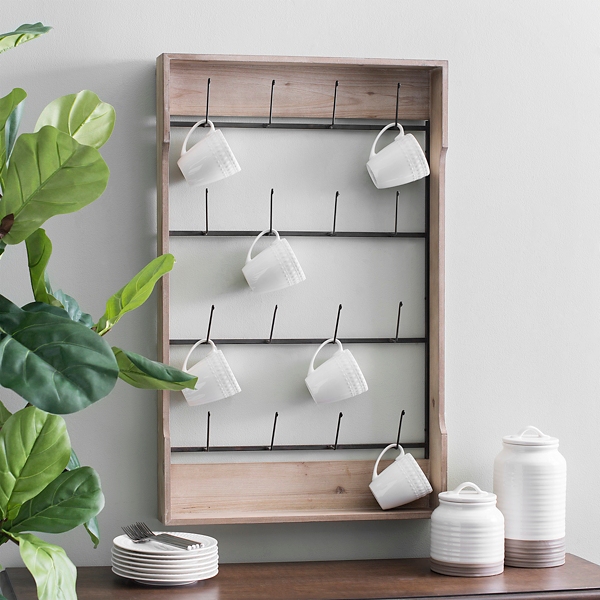 Mug rack for online wall