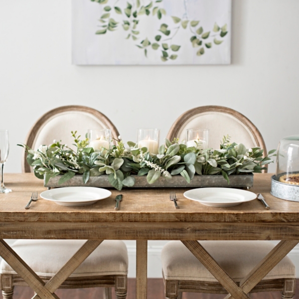 green dining room table