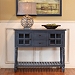 Antique Navy Windowpane Buffet Console Table