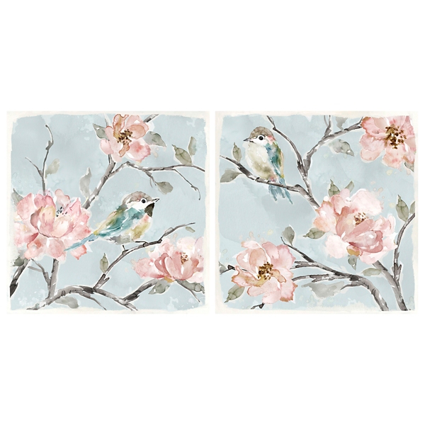 Perched by Pinks Giclee Canvas Prints, Set of 2 Kirklands Home