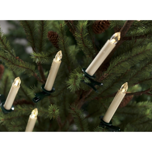 White Taper Candle Christmas Tree Clips Set Of 12 Kirklands