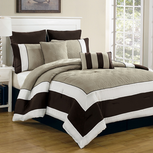 Taupe And Brown Spain 8 Pc Queen Comforter Set Kirklands