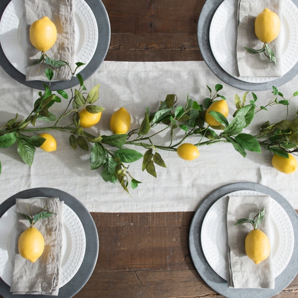 Lemon Leaf Garland, Green/Yellow, 6 ft. | Kirkland's Home