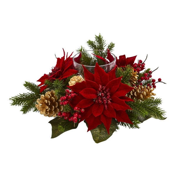 floral arrangements with poinsettias