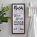 Bathroom Rules Typography Wall Plaque