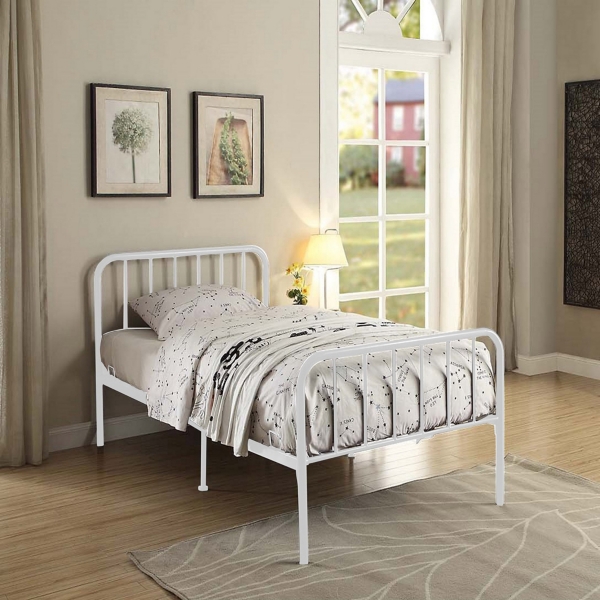 White Metal Twin Bed in a Box | Kirklands