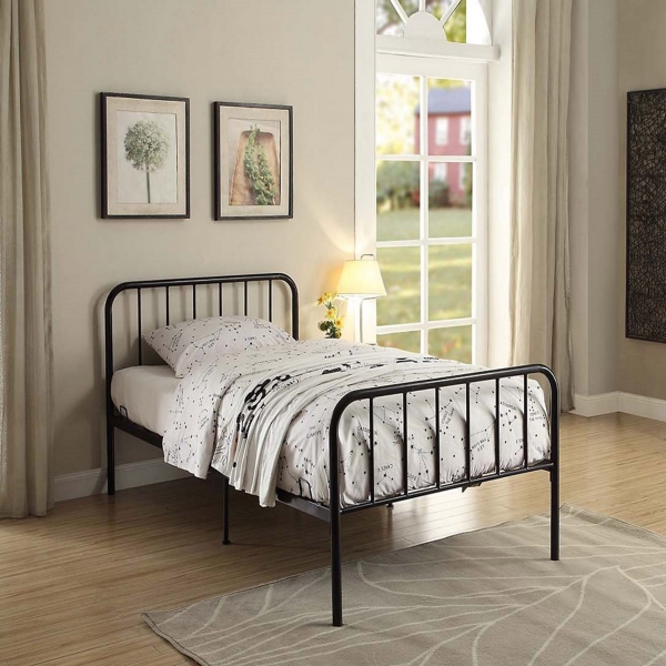 Black metal deals bed frame