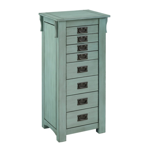 Zale Teal Wood Jewelry Armoire Kirklands Home