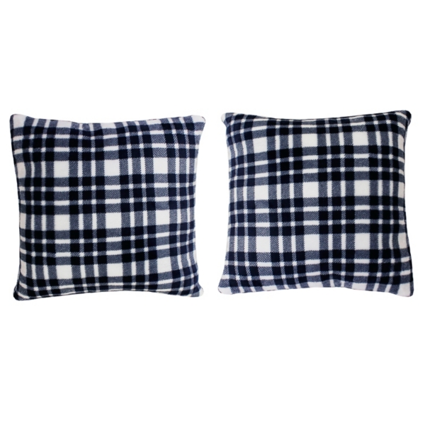 Navy Classic Plaid Fleece Pillows, Set of 2 Kirklands Home