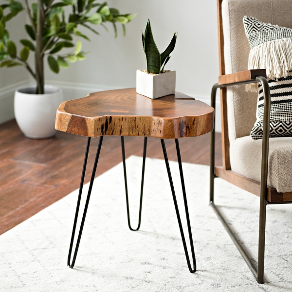 Natural wood side deals tables