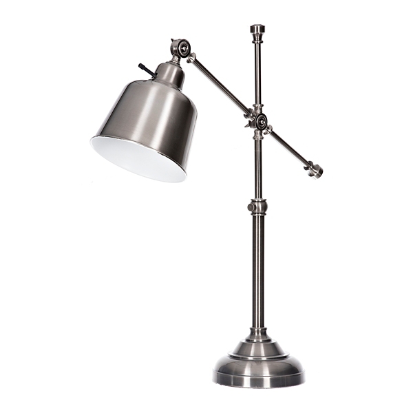 brushed steel table lamp