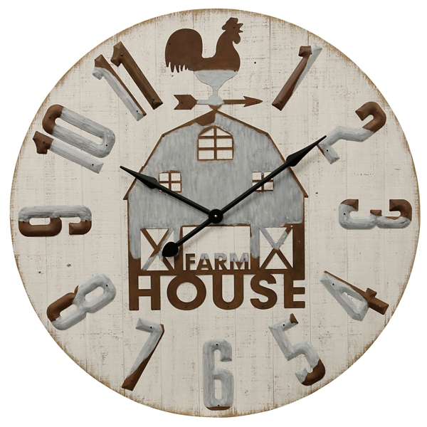 Galvanized Farm House Barn Wall Clock Kirklands Home