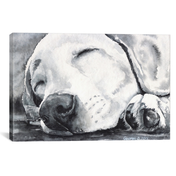 Dreams Dog Giclee Canvas Art Print, 26x18 | Kirklands Home