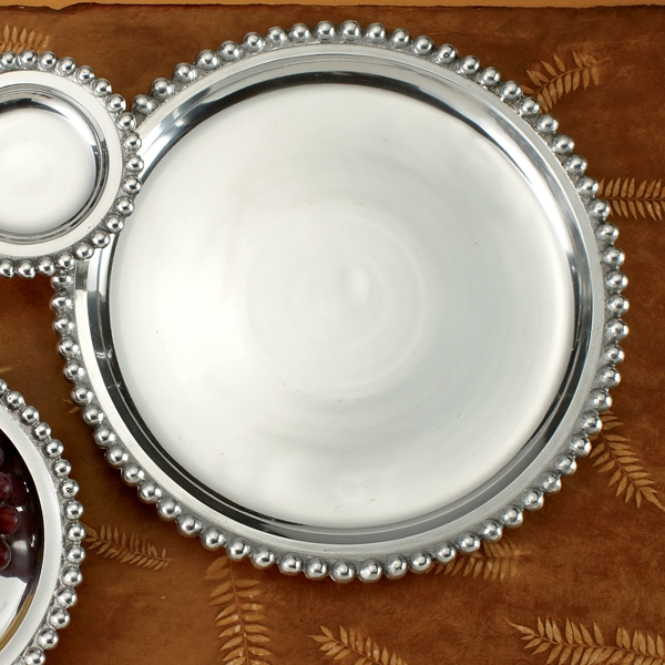 round silver tray