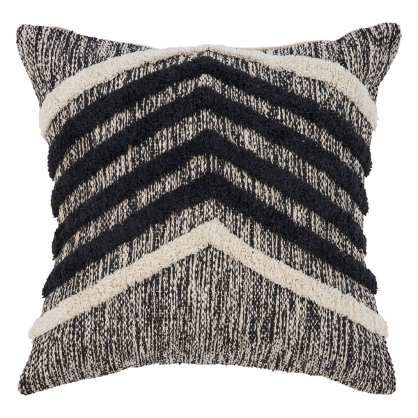 black textured pillow