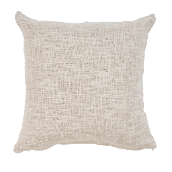 Natural Fringe Diamond Pillow, 20 in.