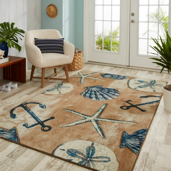 Shells And Sand Tide Pool Area Rug 8x10 Kirklands