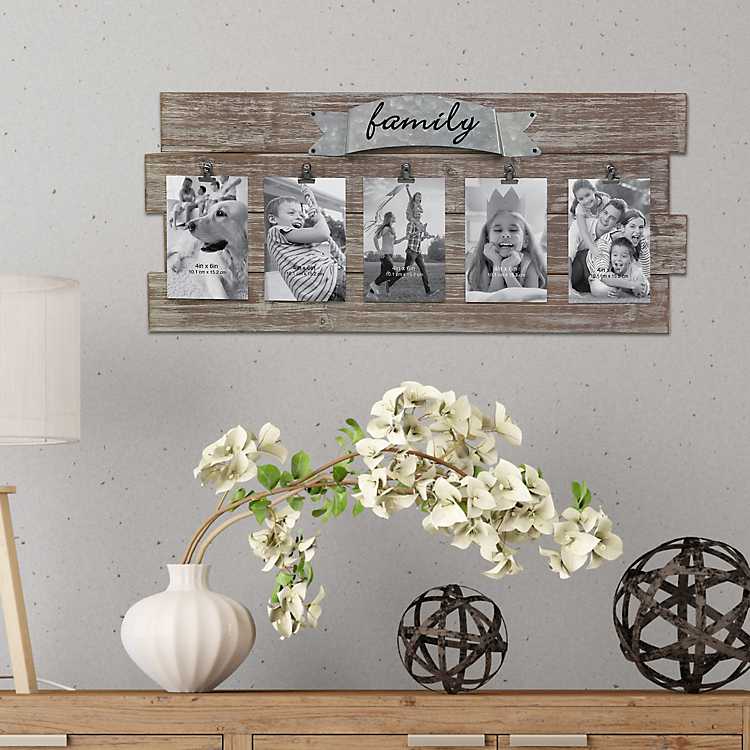 collage frame with clips