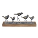 Birds Walking on Wood Base Statuary
