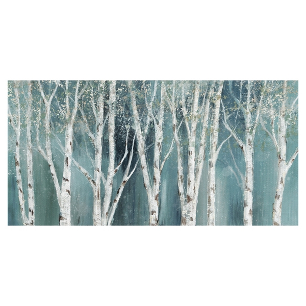 Soft Birch on Blue Canvas Art Print Kirklands Home