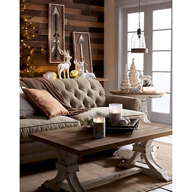 Rustic Fir Wood Rolling Barn Door Coffee Table Kirklands