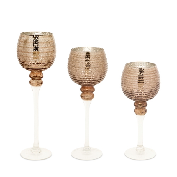 Gold Mercury Glass Votive Holders, Set of 3 Kirklands Home