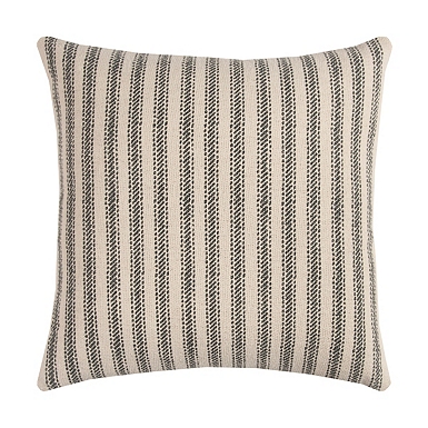 Gray ticking stripe pillow hotsell