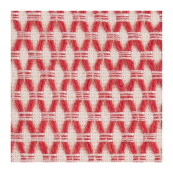Red and Ivory Geometric Pillow, 22 in.