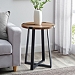 Oak Urban Rustic Round Accent Table