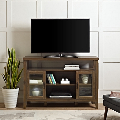 Tan wood deals tv stand