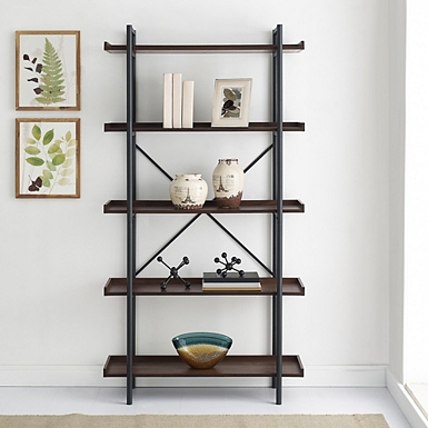 Sonoma Standing Shelf Walnut & Grey