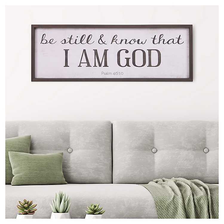 P Graham Dunn Be Still and Know That I am God Red Poppies 24 x 14 Wood Pallet Wall Art Sign Plaque PNL0060