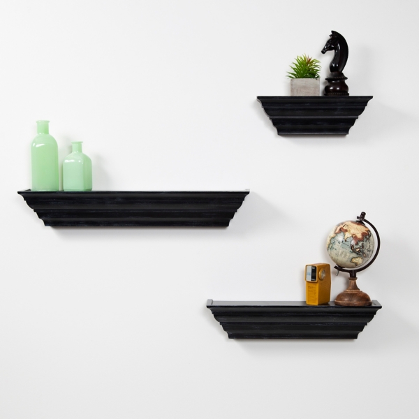 Black Floating Bar Shelves / Available in a variety of colours and ...