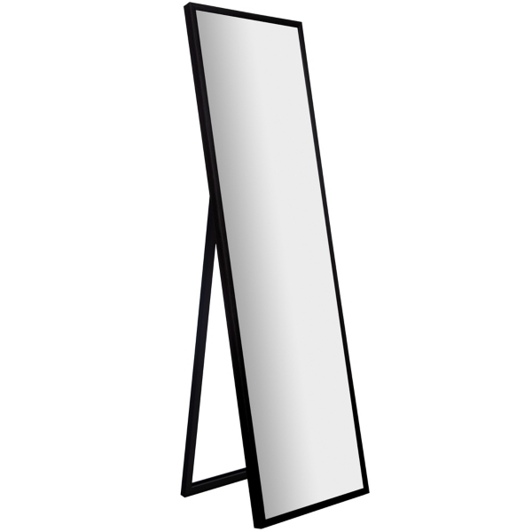 Black floor mirror