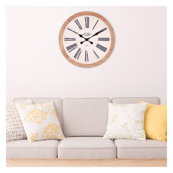 Rustic Wood Old Town Roman Numeral Wall Clock Kirklands Home