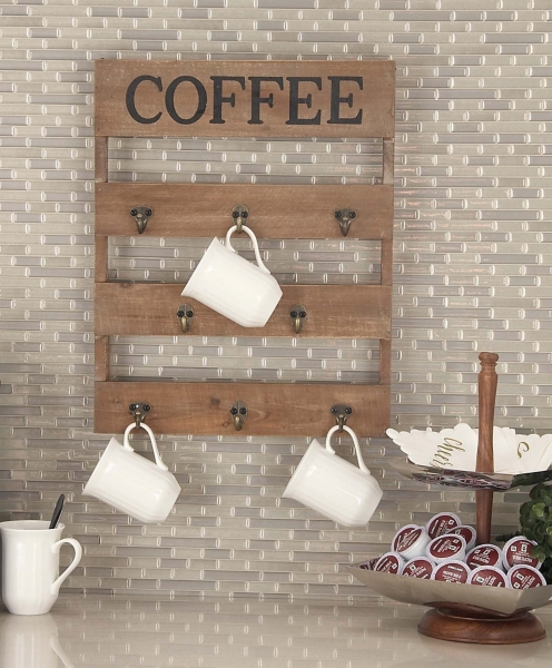 Plank Wood Wall Decor With Hooks